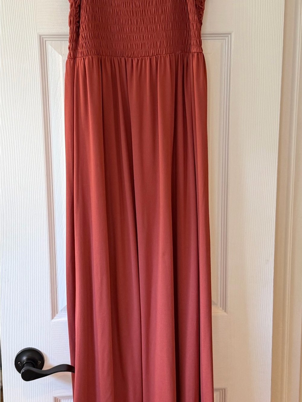 SO Smocked Waist Maxi Dress - Rust
